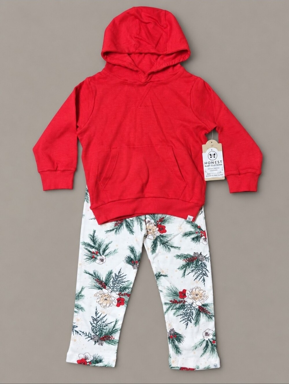 NWT Honest Baby 2T Organic Cotton Holiday Christmas 2 Pc Set
